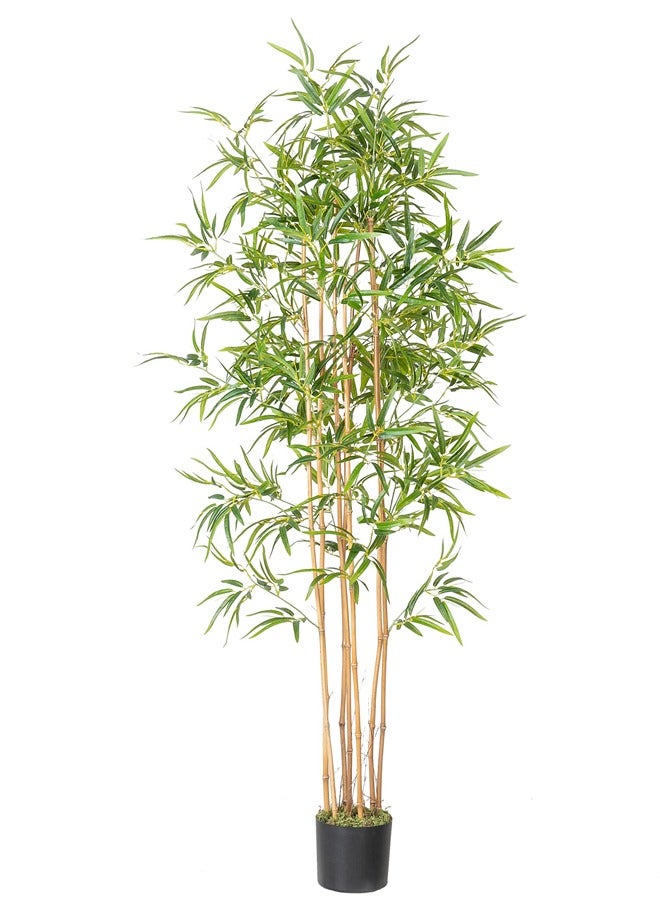 Artificial Bamboo Tree, Faux Bamboo Plant, Real Touch Technology, Artificial Plant with 7 Trunks, Ideal for Home Office Indoor Decoration