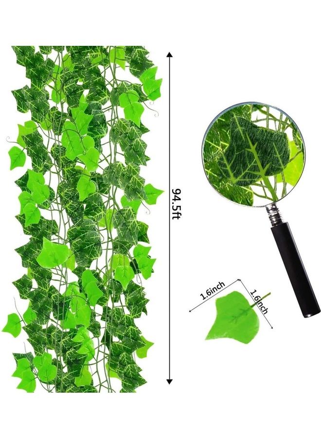 12-Piece Artificial Hanging Ivy Leaves multicolour 230cm