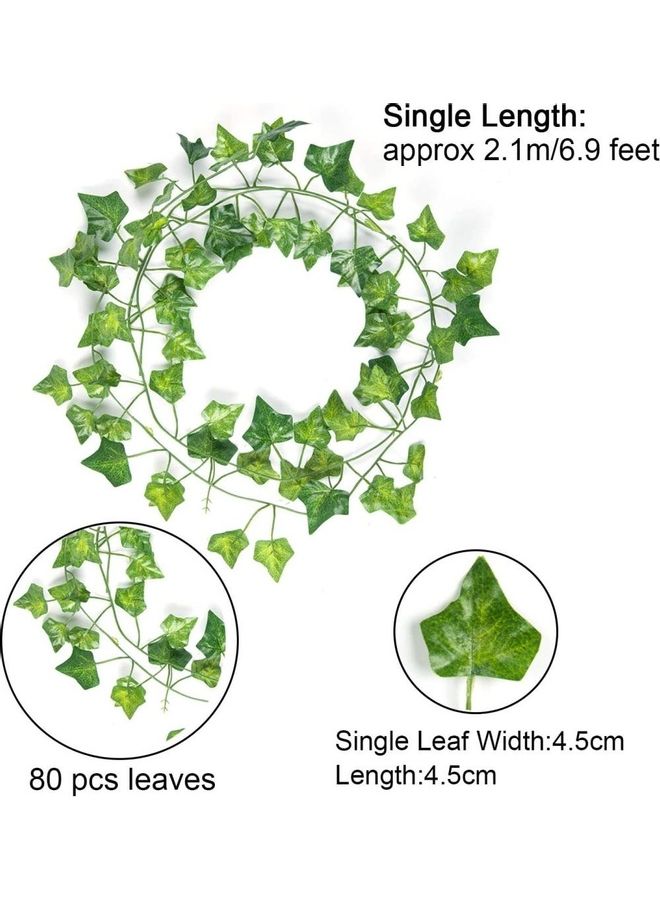 12-Piece Artificial Hanging Ivy Leaves multicolour 230cm