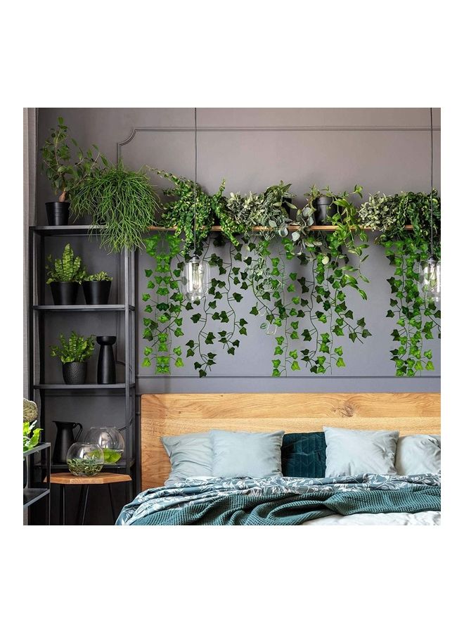 86 Feet Artificial Ivy Leaf Plants Vine Hanging Garland Fake Foliage Flowers Wall Décor Green