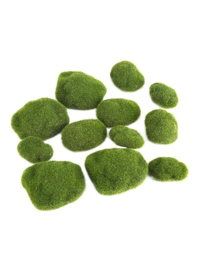 Pack Of Artificial Moss Stones Green