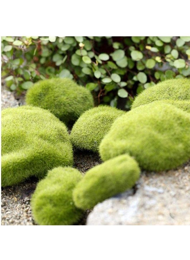 Pack Of Artificial Moss Stones Green