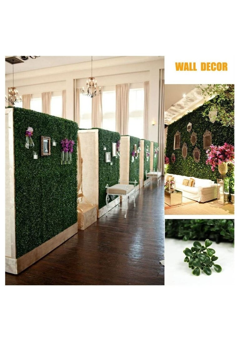 8 Pack Artificial Boxwood Panels Topiary Hedge Plants Artificial Greenery Fence Panels for Greenery Walls,Garden,Privacy Screen,Backyard and Home
