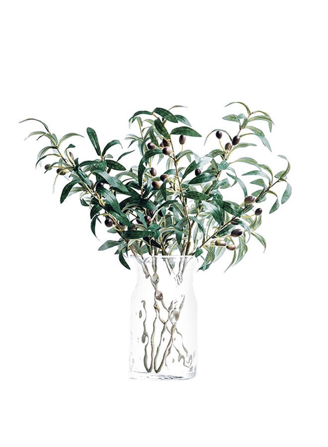 Olive Artificial Branch With Fruits Green