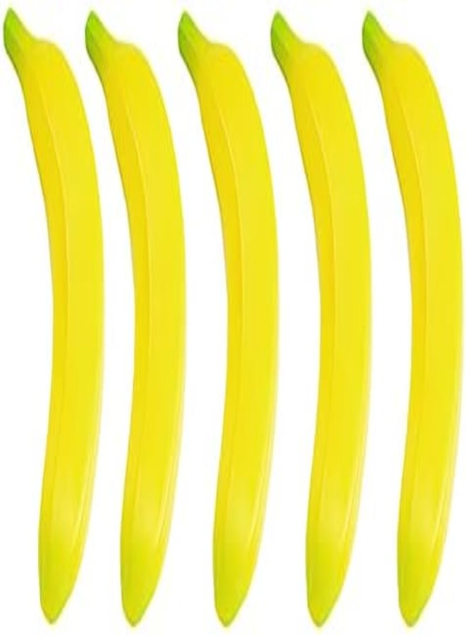 5 Piece Artificial Yellow Bananas Individual Fake Fruit Bananas Artificial Fruit Plastic Bananas Models For Home Display Kitchen Cabinet Storefront Decor Photography Props