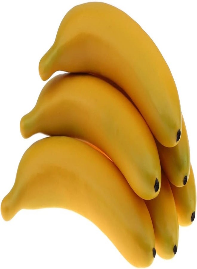 Gresorth 6Pcs Artificial Banana Fake Fruit Decoration Lifelike Simulation Food Toys Home Party Display