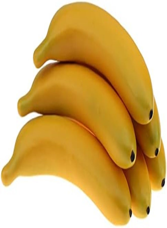 Gresorth 6Pcs Artificial Banana Fake Fruit Decoration Lifelike Simulation Food Toys Home Party Display