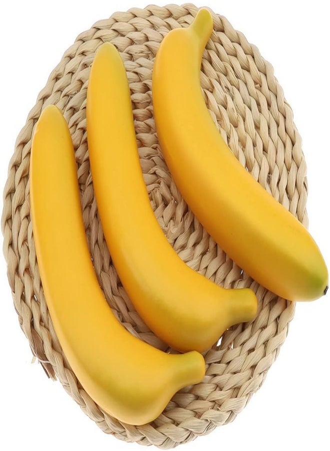 Gresorth 6Pcs Artificial Banana Fake Fruit Decoration Lifelike Simulation Food Toys Home Party Display