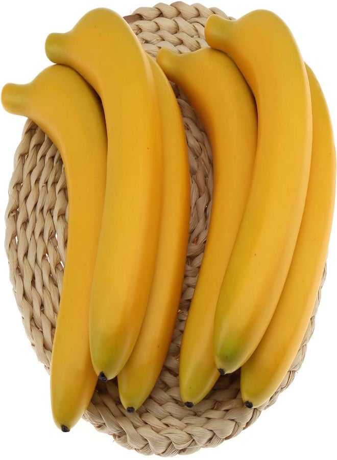 Gresorth 6Pcs Artificial Banana Fake Fruit Decoration Lifelike Simulation Food Toys Home Party Display