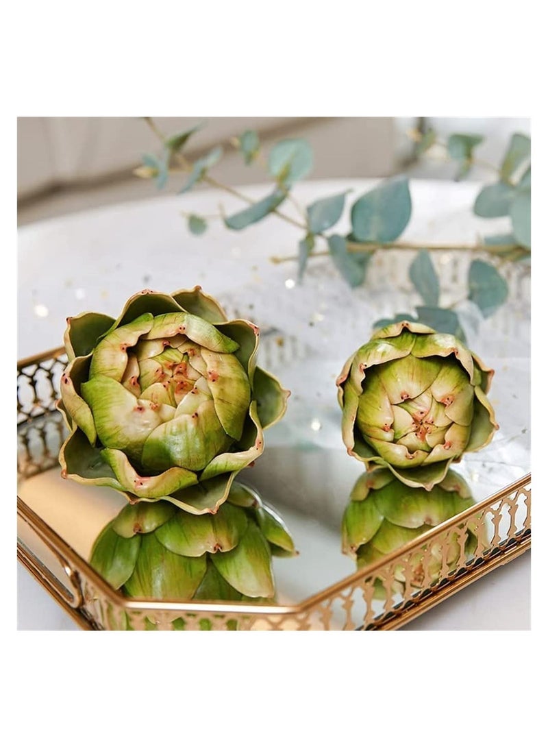 3 Pcs Artificial Artichoke Plastic Artichoke Fake Fruit Vegetables Wedding Party