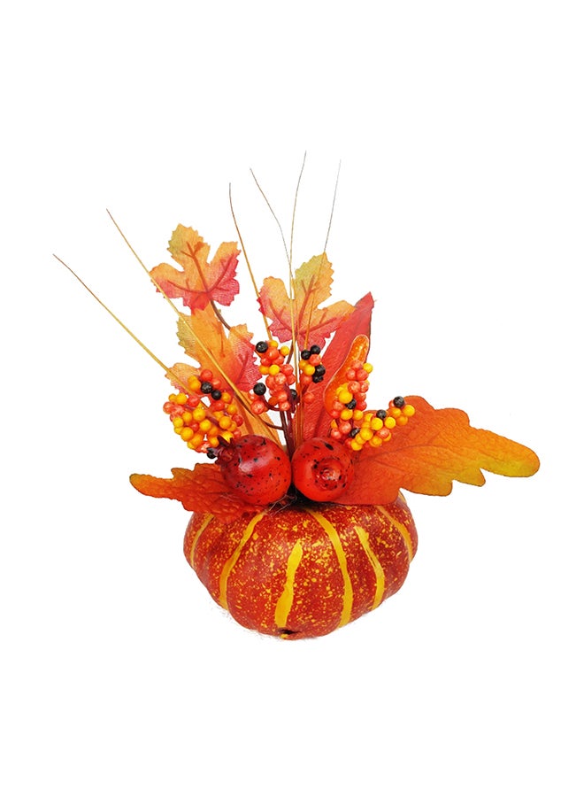 Artificial Lifelike Maple Leaf Fake Pumpkin Multicolour 19 x 7 x 19centimeter