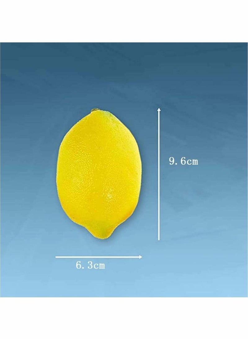 10pcs Artificial Lemon Fake Fruit Plastic Food For Home House Kitchen Party Decoration Festival Display Lifelike