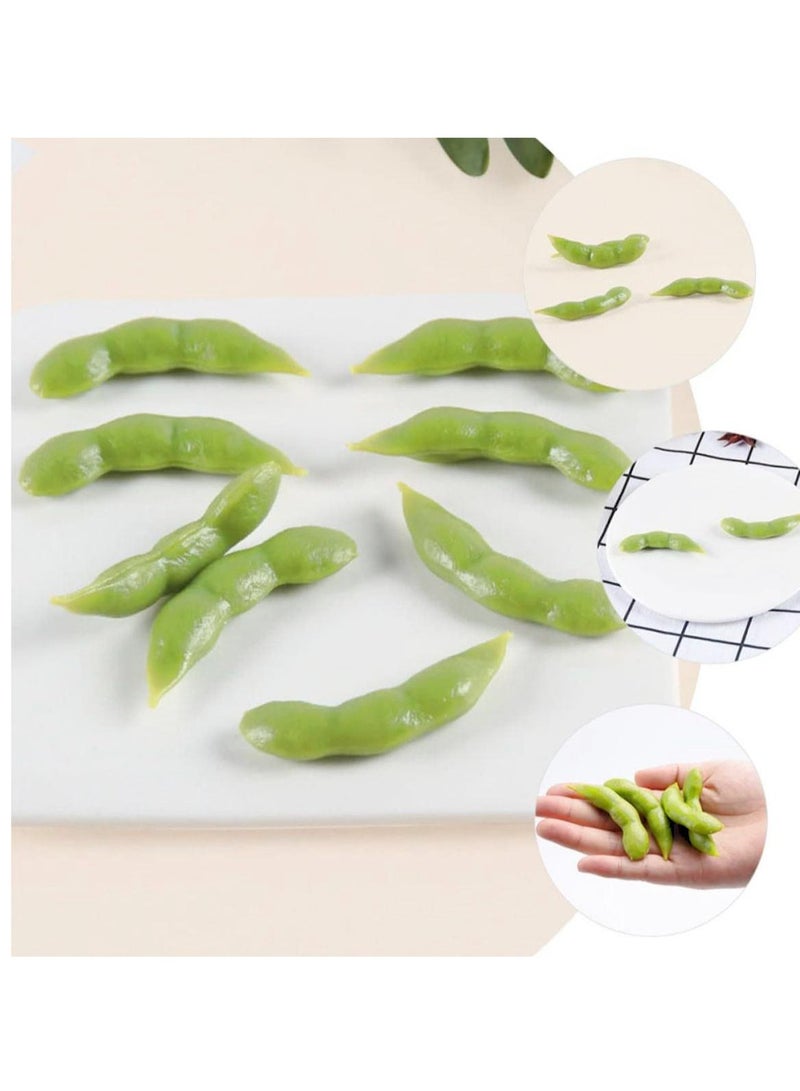 40Pcs Display Soybean Models Simulated Soybean Models Realistic Fake Vegetable Ornaments Decorative Vegetables Models Realistic Food Fake Soybean Model Pvc Artificial Accessories