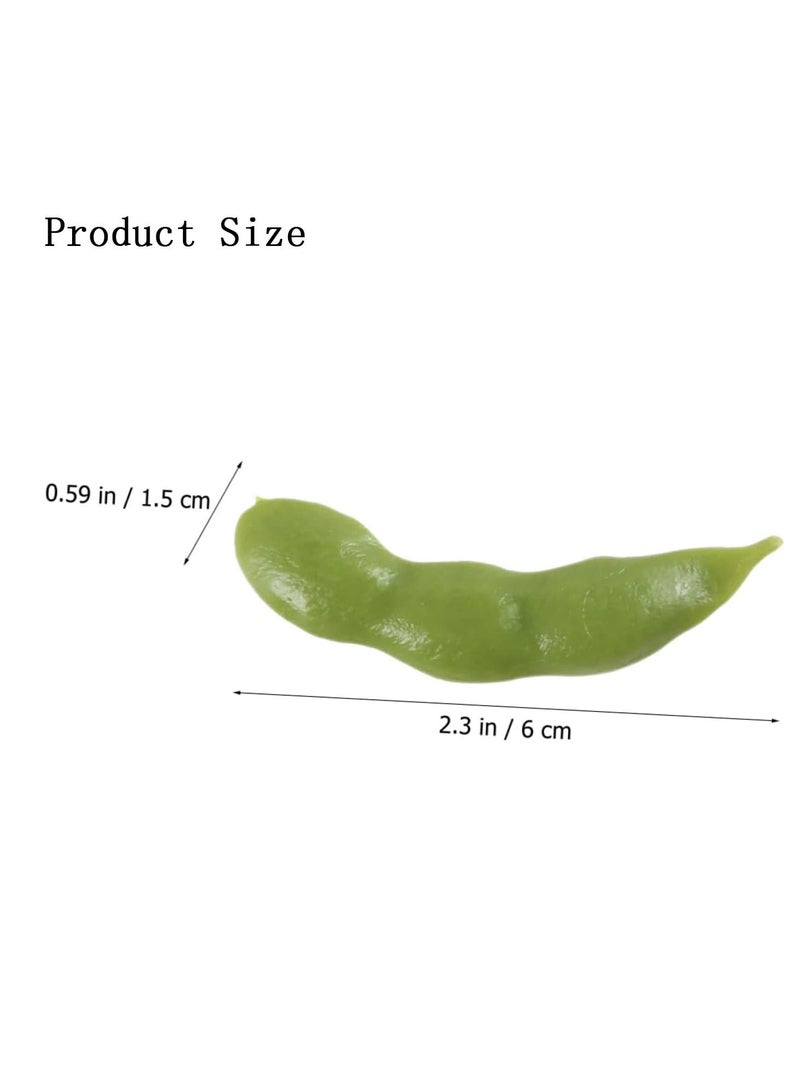 40Pcs Display Soybean Models Simulated Soybean Models Realistic Fake Vegetable Ornaments Decorative Vegetables Models Realistic Food Fake Soybean Model Pvc Artificial Accessories