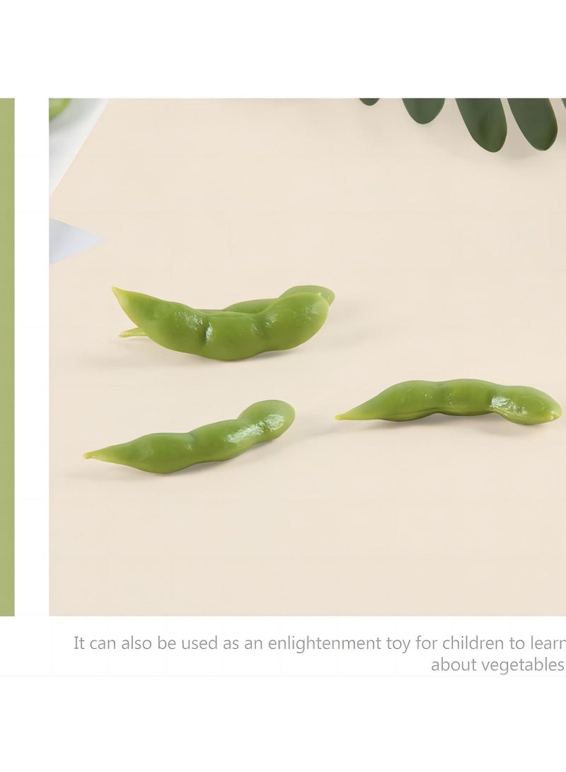 40Pcs Display Soybean Models Simulated Soybean Models Realistic Fake Vegetable Ornaments Decorative Vegetables Models Realistic Food Fake Soybean Model Pvc Artificial Accessories