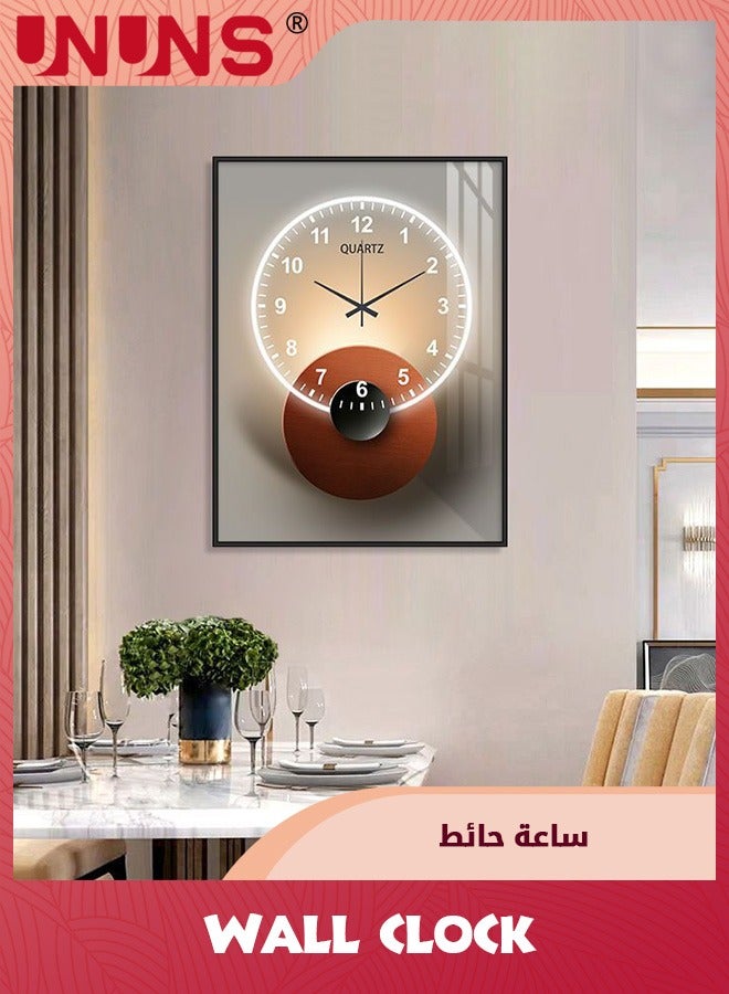 2-In-1 Electric Box Decor And Wall Clock,Nordic Blocking Poster Wall Art Switch Pictures Frame Decor With Clock Display,35X45CM