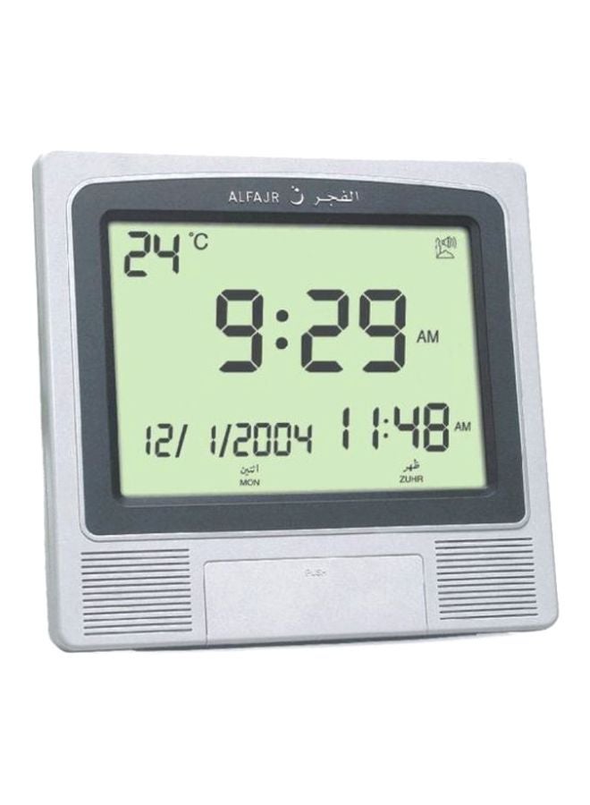 Digital Azan Clock Grey