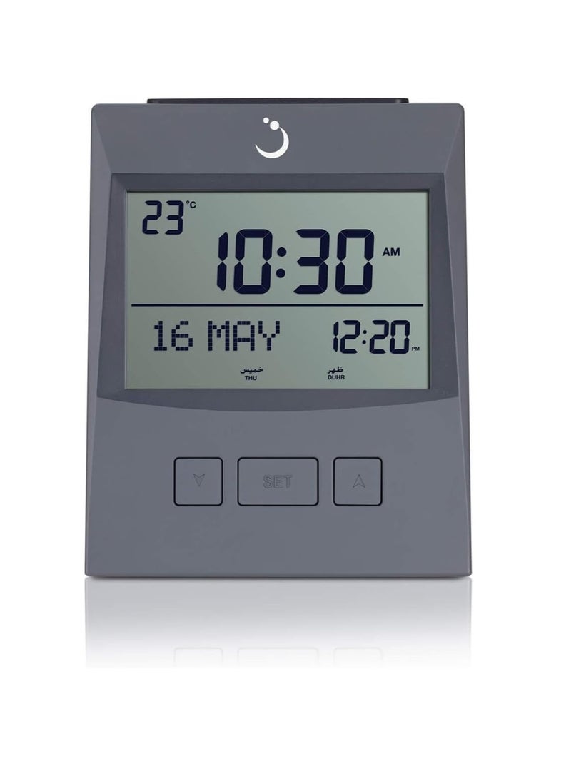 Al Fajr CS-13 Digital Azan Table Clock with Worldwide Prayer times and Multiple Azan Sounds