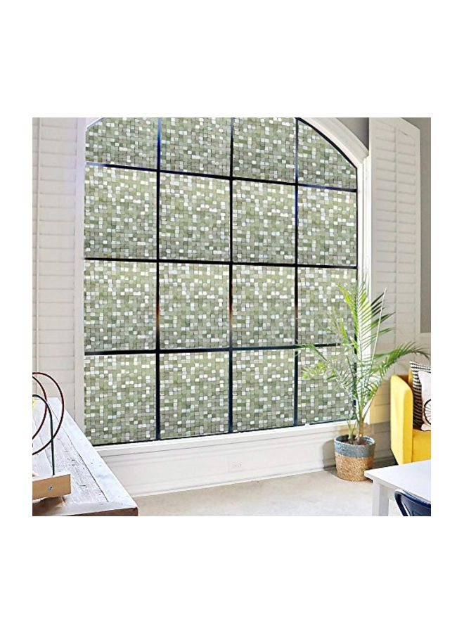 3D Decorative Window Film Green/White/Pink 35.4x78.7inch