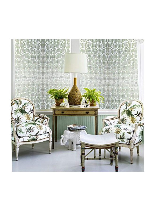 3D Decorative Window Film Green/White/Pink 35.4x78.7inch