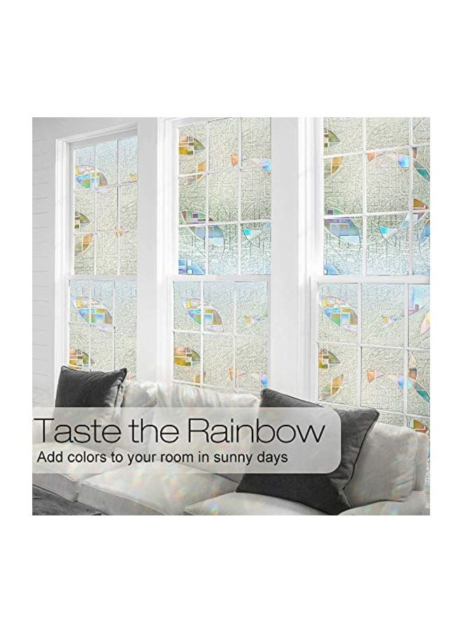 3D Decorative Static Cling Window Privacy Film Clear 23.6x78.7inch