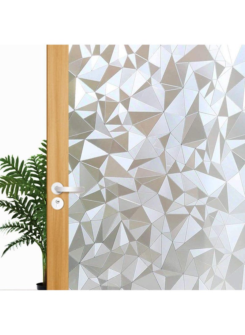 Window Film Decorative Privacy No Glue Geometric Pattern Glass Sticker For Door Home House Ofiice Heat Control Anti UV 90 x 200 cm