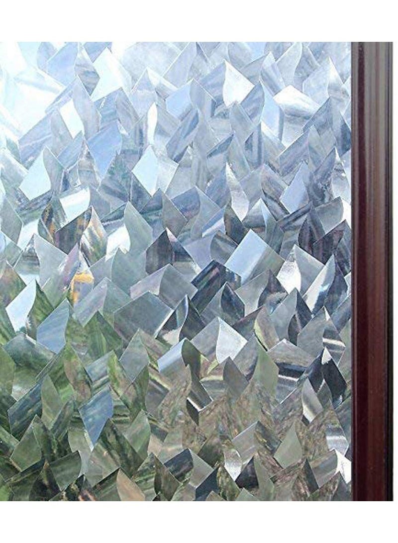 Window Film Decorative Privacy No Glue Geometric Pattern Glass Sticker For Door Home House Ofiice Heat Control Anti UV 90 x 200 cm