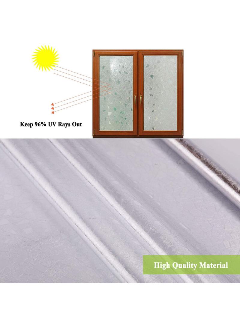 Window Film Decorative Privacy No Glue Glass Sticker For Door Home House Ofiice Heat Control Anti UV 90 x 200 cm