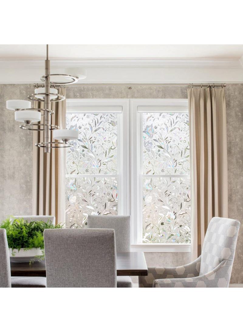 Window Film Decorative Privacy No Glue Glass Sticker For Door Home House Ofiice Heat Control Anti UV 120 x 200 cm