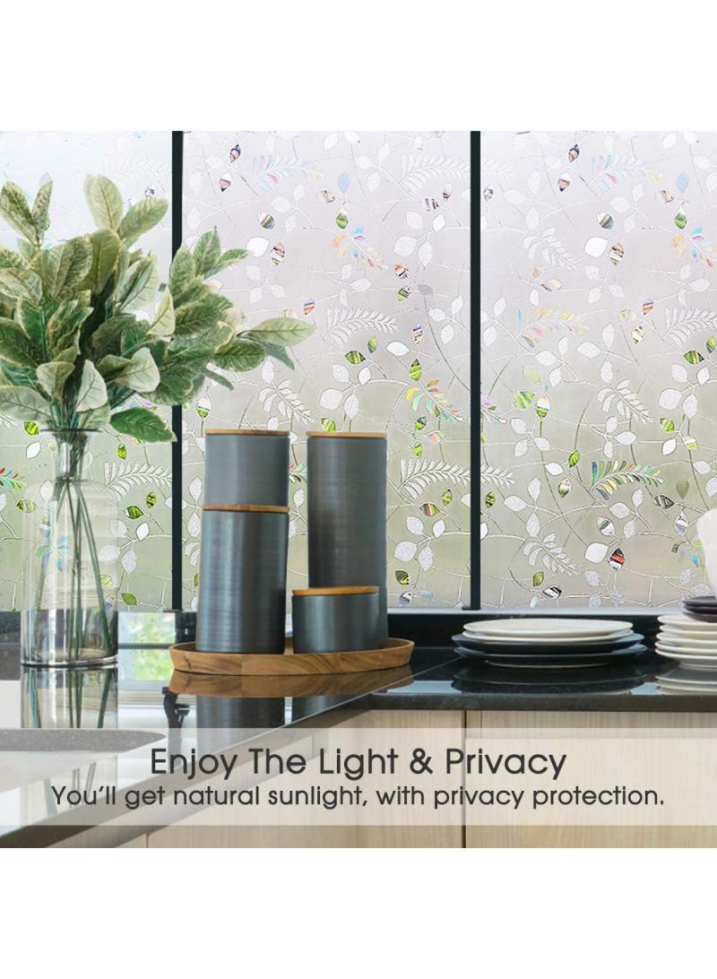 Window Film Decorative Privacy No Glue Glass Sticker For Door Home House Ofiice Heat Control Anti UV 60 x 200 cm