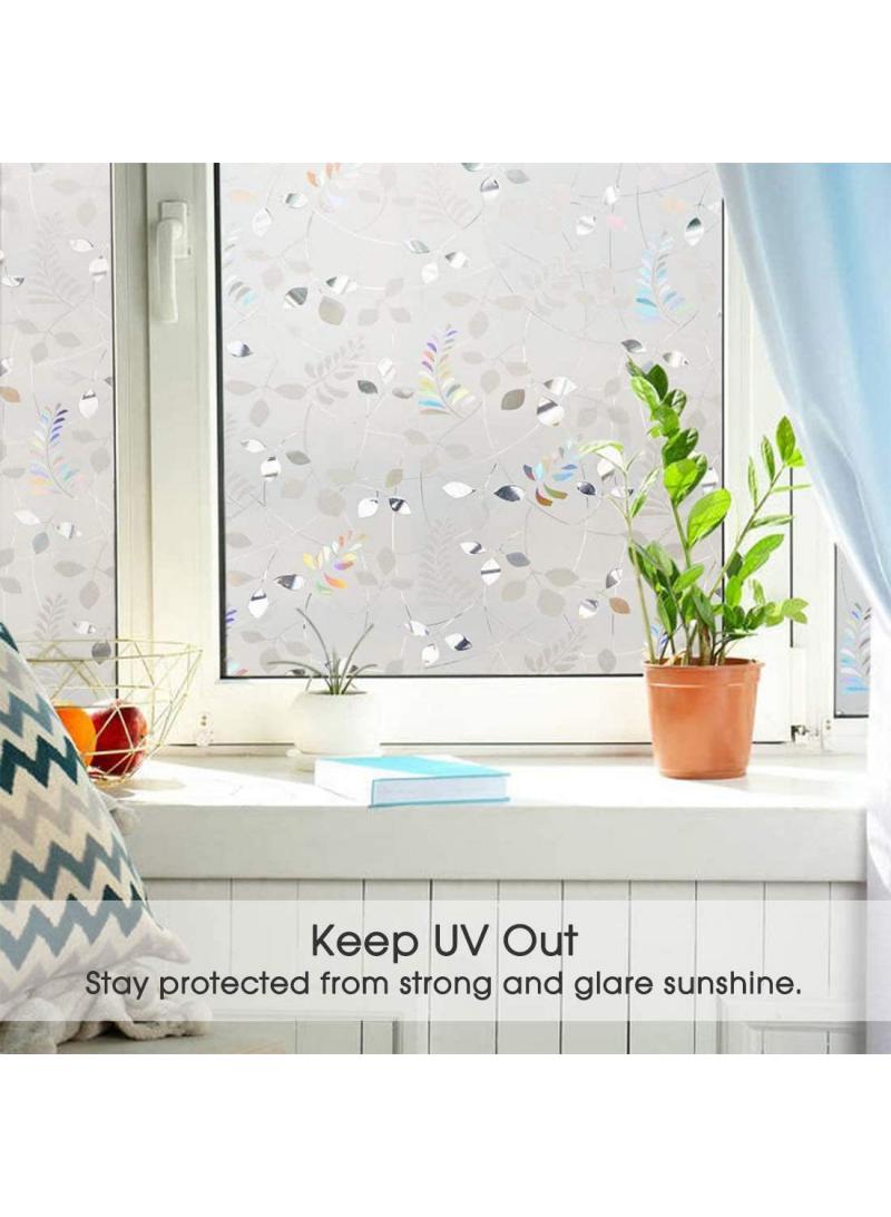 Window Film Decorative Privacy No Glue Glass Sticker For Door Home House Ofiice Heat Control Anti UV 60 x 200 cm