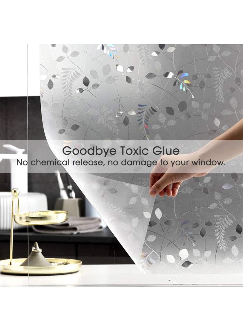 Window Film Decorative Privacy No Glue Glass Sticker For Door Home House Ofiice Heat Control Anti UV 60 x 200 cm