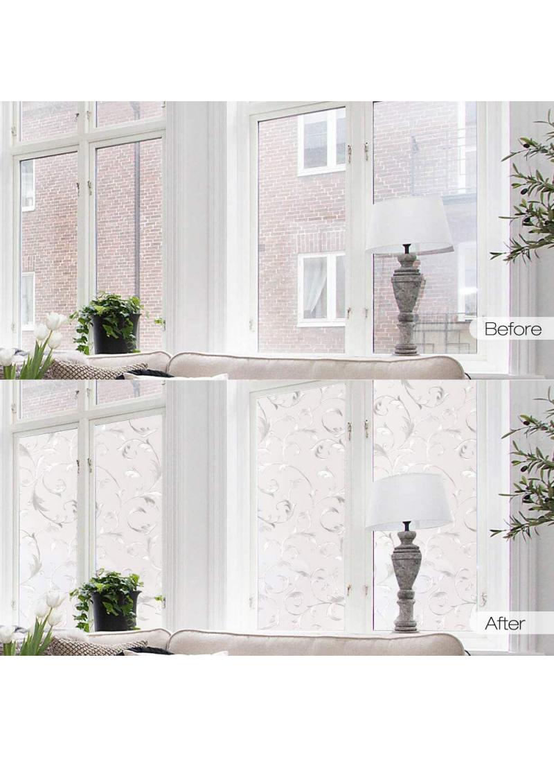 Window Film Decorative Privacy No Glue Glass Sticker For Door Home House Ofiice Heat Control Anti UV 90 x 200 cm