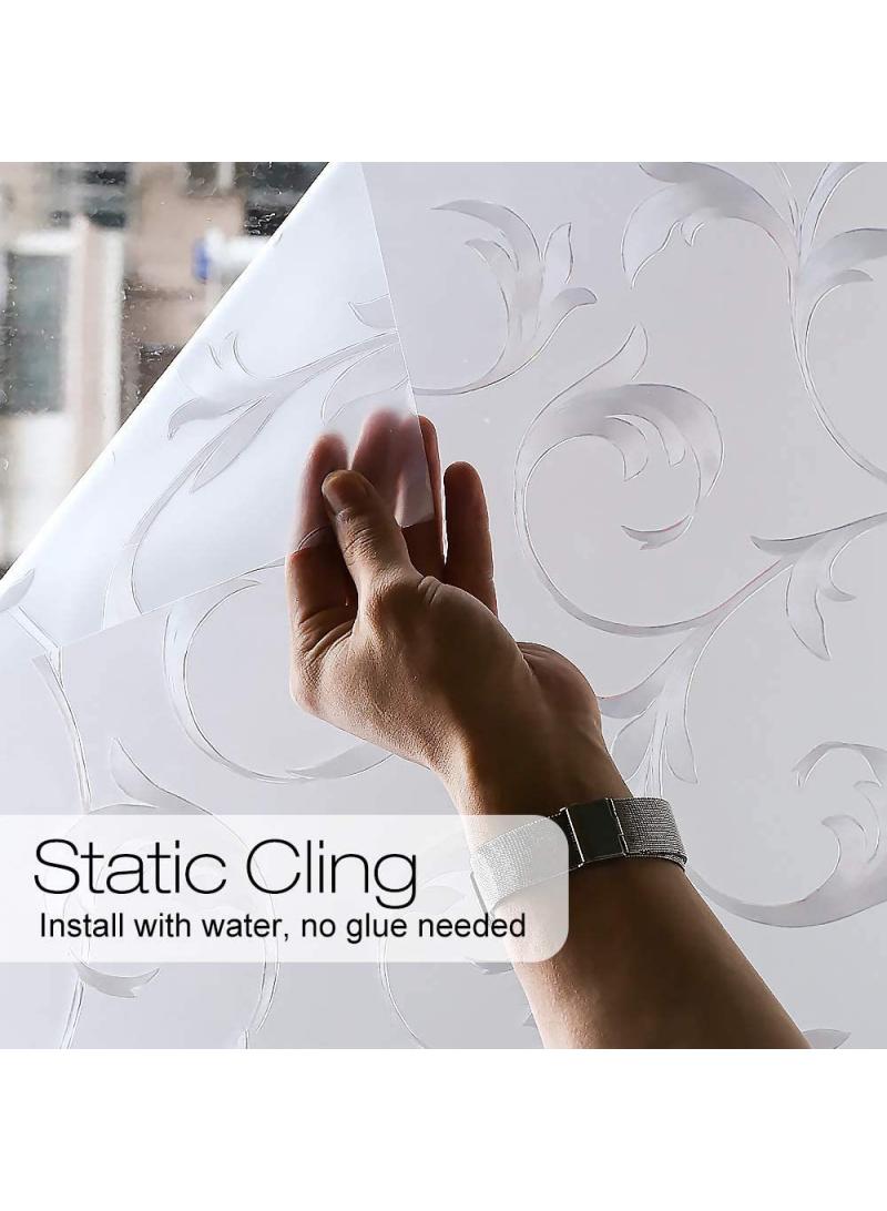 Window Film Decorative Privacy No Glue Glass Sticker For Door Home House Ofiice Heat Control Anti UV 90 x 200 cm