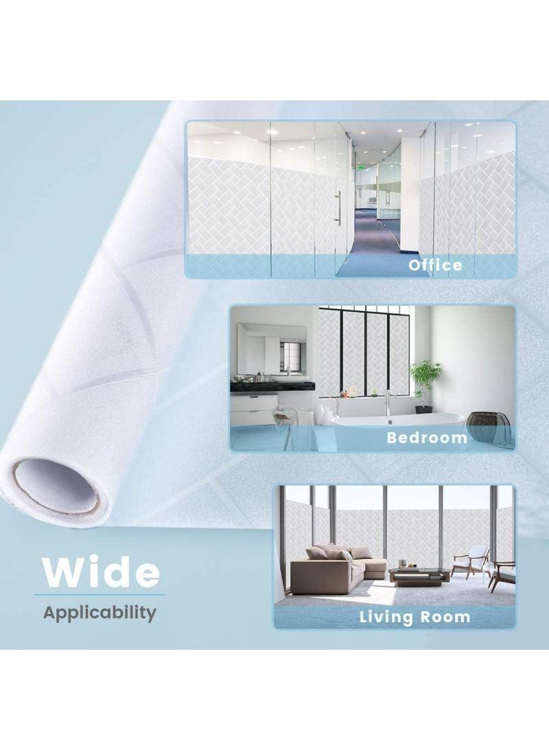 Window Film Decorative Privacy No Glue Glass Sticker For Door Home House Ofiice Heat Control Anti UV 90 x 200 cm