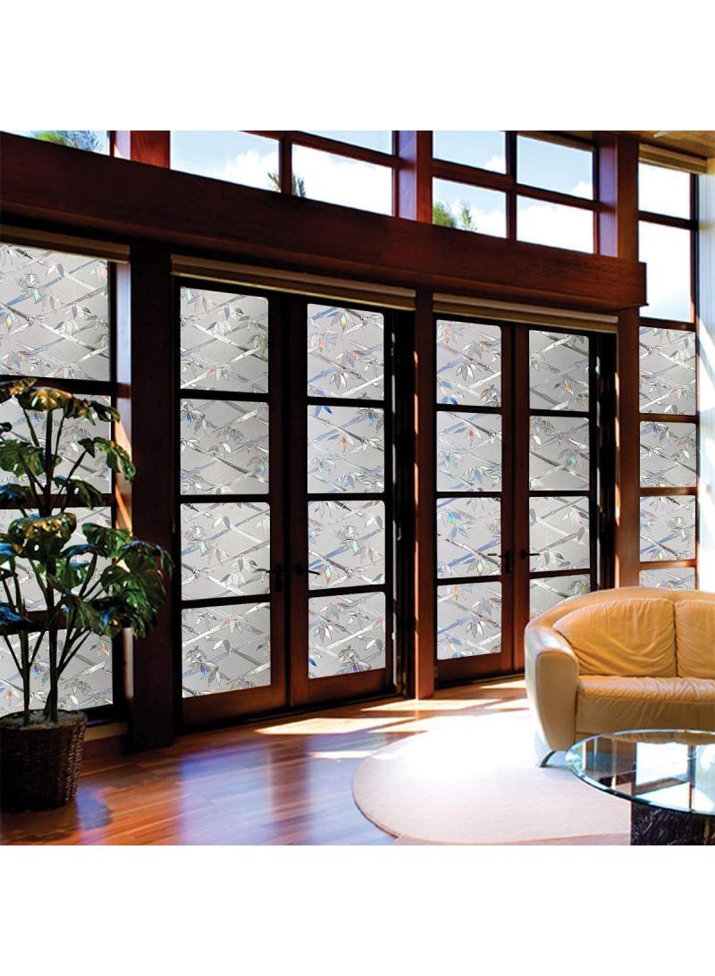 Window Film Decorative Privacy No Glue Glass Sticker For Door Home House Ofiice Heat Control Anti UV 120 x 200 cm