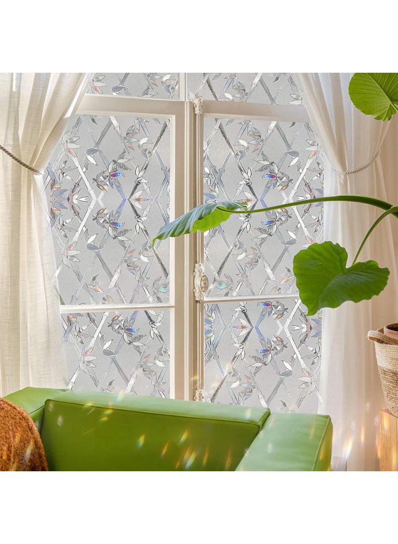 Window Film Decorative Privacy No Glue Glass Sticker For Door Home House Ofiice Heat Control Anti UV 120 x 200 cm