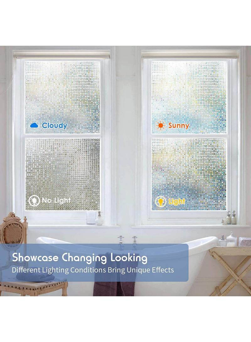 Window Film Decorative Privacy No Glue Glass Sticker For Door Home House Ofiice Heat Control Anti UV 120 x 200 cm