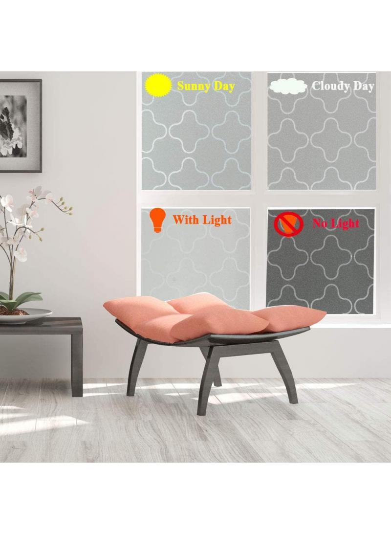 Window Film Decorative Privacy No Glue Glass Sticker For Door Home House Ofiice Heat Control Anti UV 90 x 200 cm