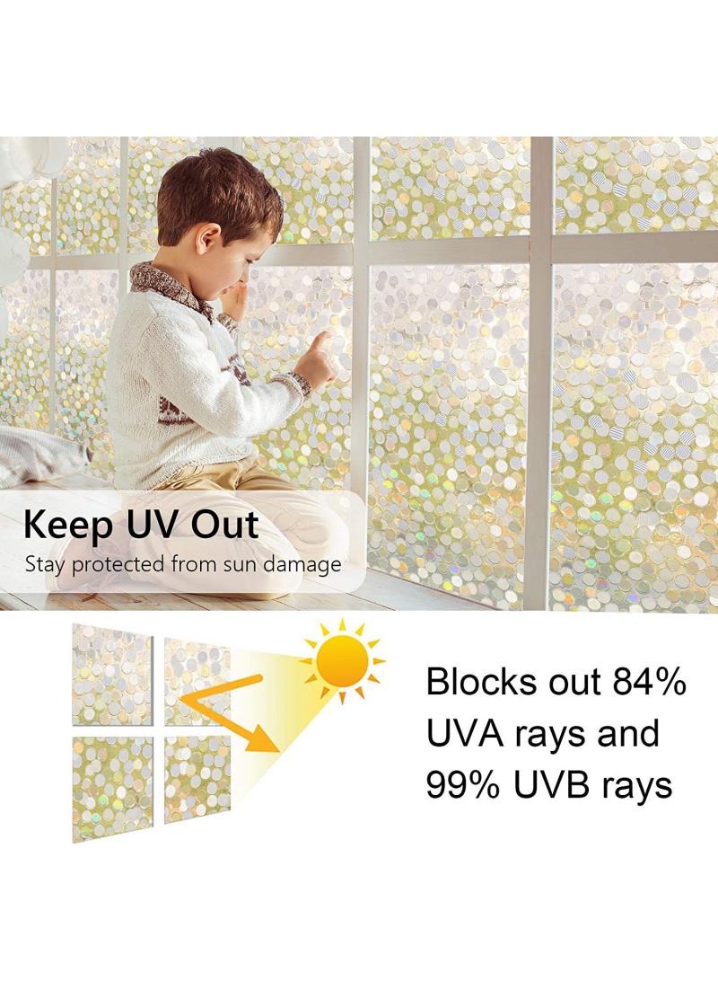 Window Film Decorative Privacy No Glue Glass Sticker For Door Home House Ofiice Heat Control Anti UV 60 x 200 cm