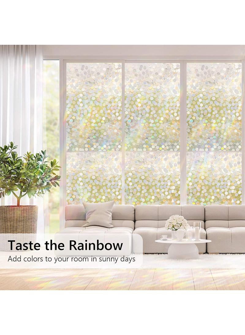 Window Film Decorative Privacy No Glue Glass Sticker For Door Home House Ofiice Heat Control Anti UV 60 x 200 cm