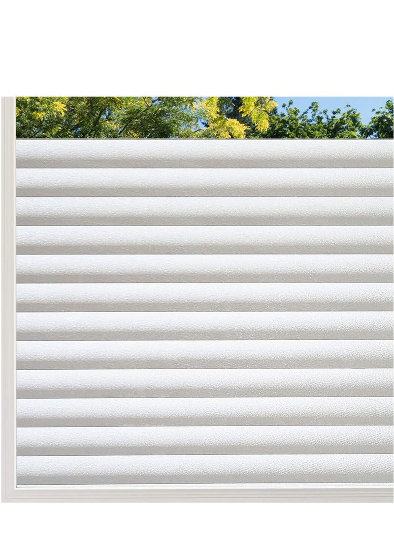 Window Privacy Film Frosted Glass Blinds Non Adhesive Static Cling Removable Sticker Anti UV for Bathroom Home Office Garage 17.5 x 78.7 inches