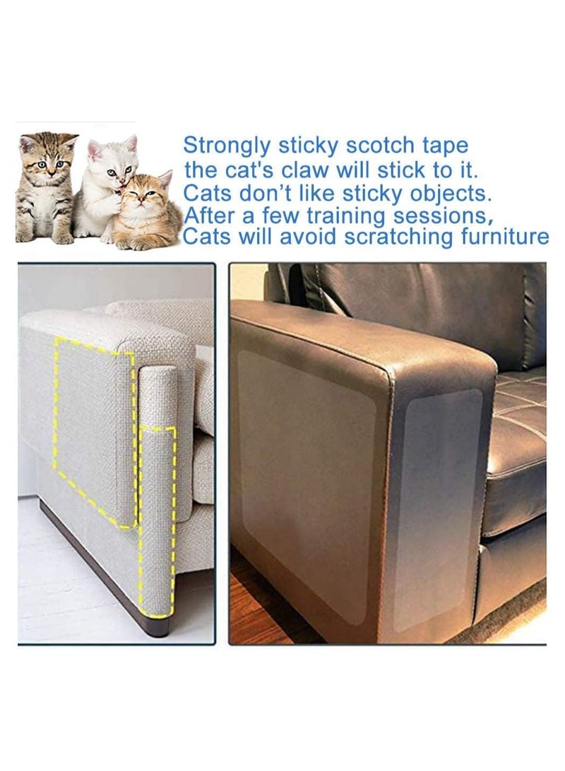 Furniture Scratch Guards,10Pack Cat Scratcher, Cat Scratch Deterrent Tape, Cat Repellent for Furniture, Cat Scratching pad, Cat Training Tape, Protector for Couch, Carpet, Doors