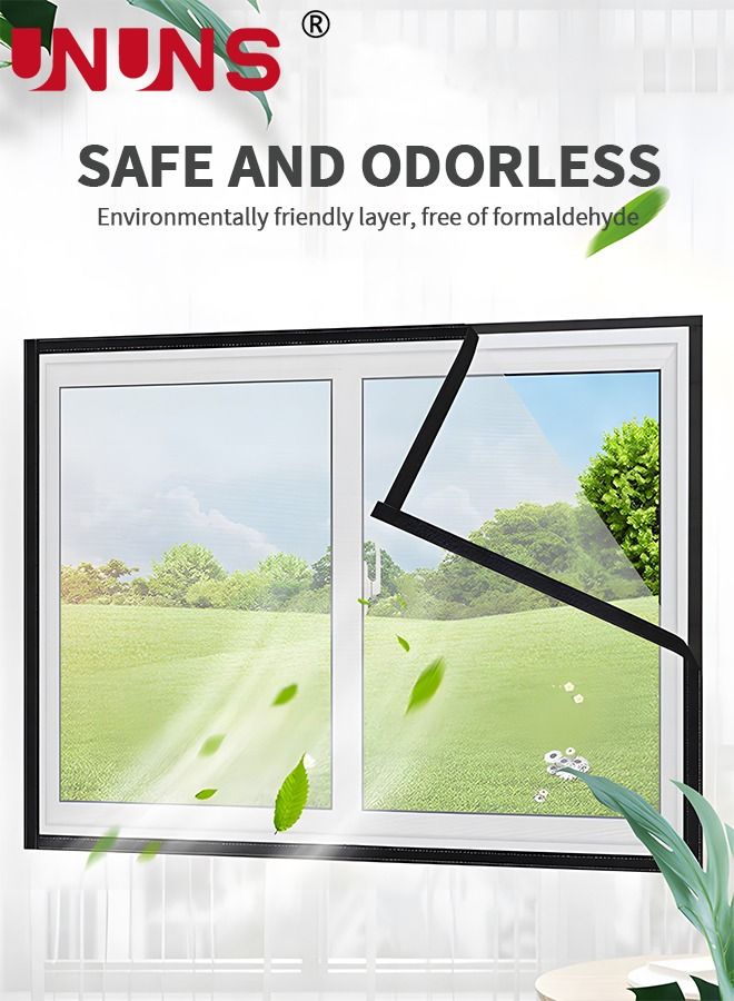 Window Screen,DIY Insect Mesh Screen Protector Kit With Velcro,Anti Mosquito Bug Insect Fly Window Screen Mesh Net,150x130cm