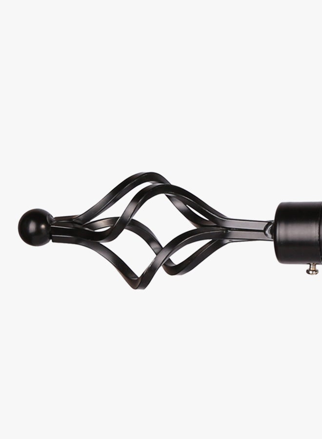 Double Bar Curtain Rod Black 300centimeter