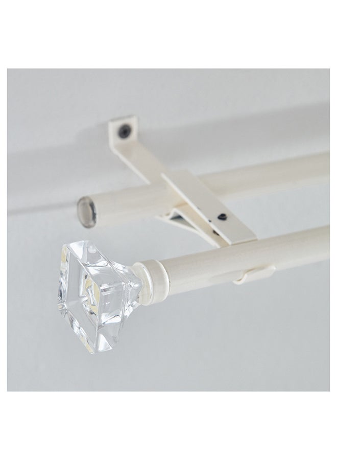 Small Acrylic Square Double Curtain Rod 320 x 1.6 cm