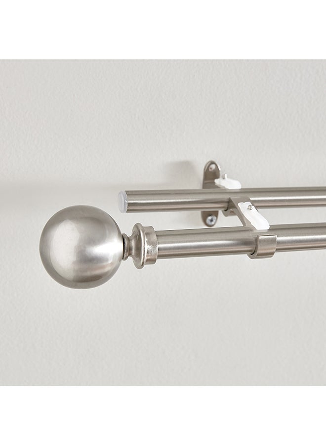 Ball Double Curtain Rod and Finial 210 cm