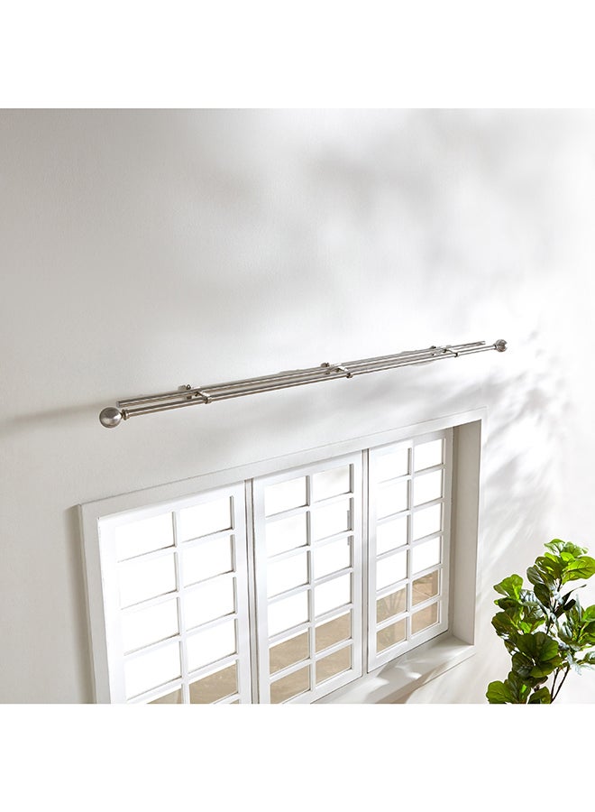 Ball Double Curtain Rod and Finial 210 cm