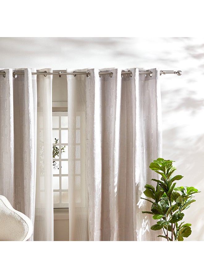 Ball Double Curtain Rod and Finial 210 cm