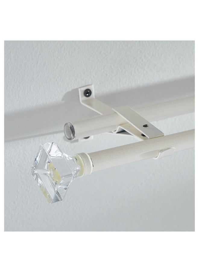 Small Acrylic Square Double Curtain Rod 121 x 1.6 cm